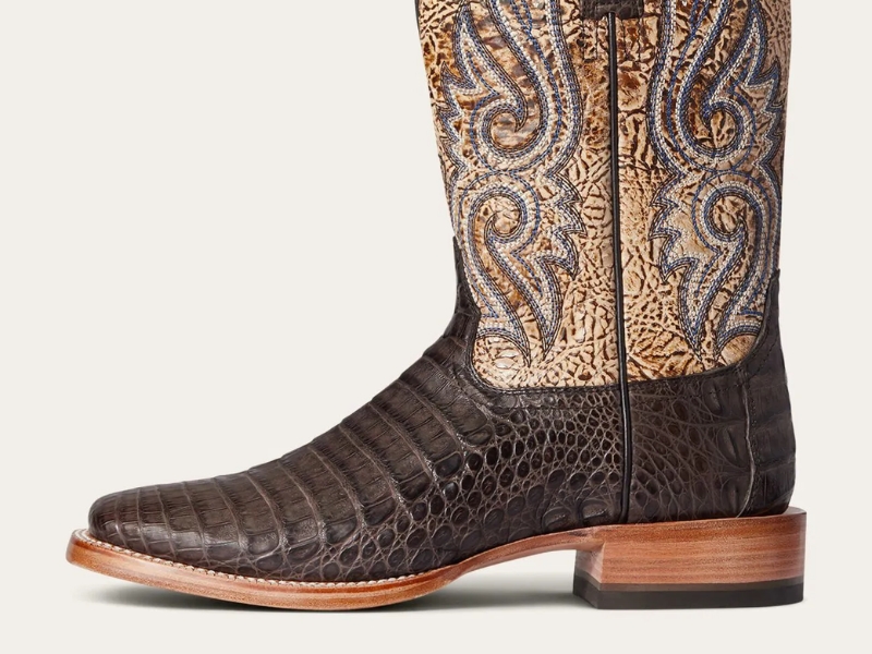 bota escamada masculina e couro