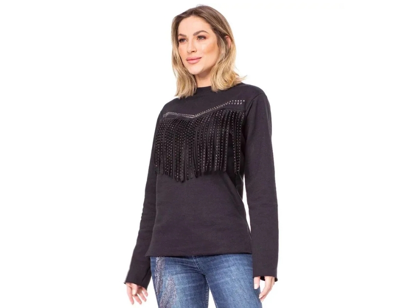franja para roupa country e looks