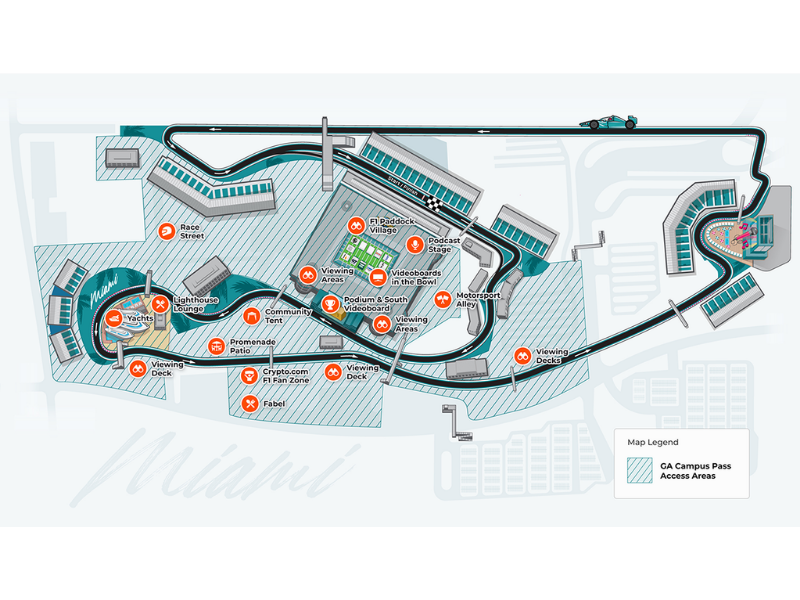 f1 miami gp map key sections