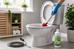 como desentupir vaso sanitário