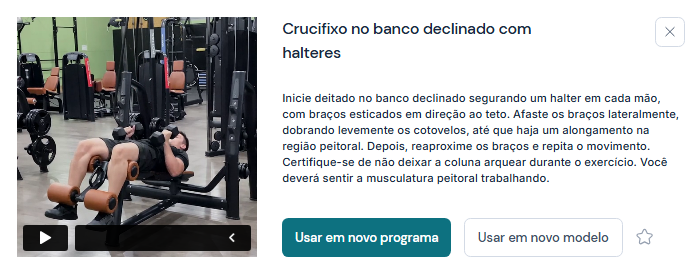 crucifixo reto declinado