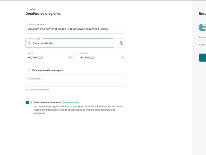 prescrição de exercícios individualização