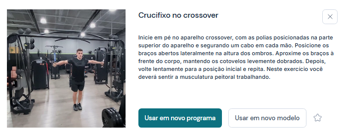 crucifixo reto no crossover