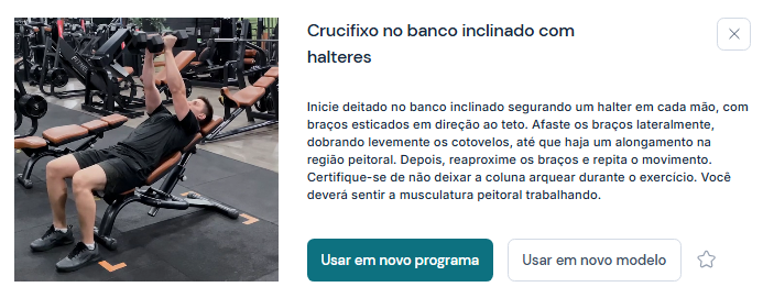 crucifixo reto inclinado